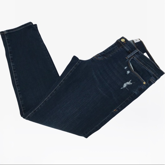 FRAME Le Garçon High-Rise Slightly Distressed Jeans - 30 - Picture 9 of 17
